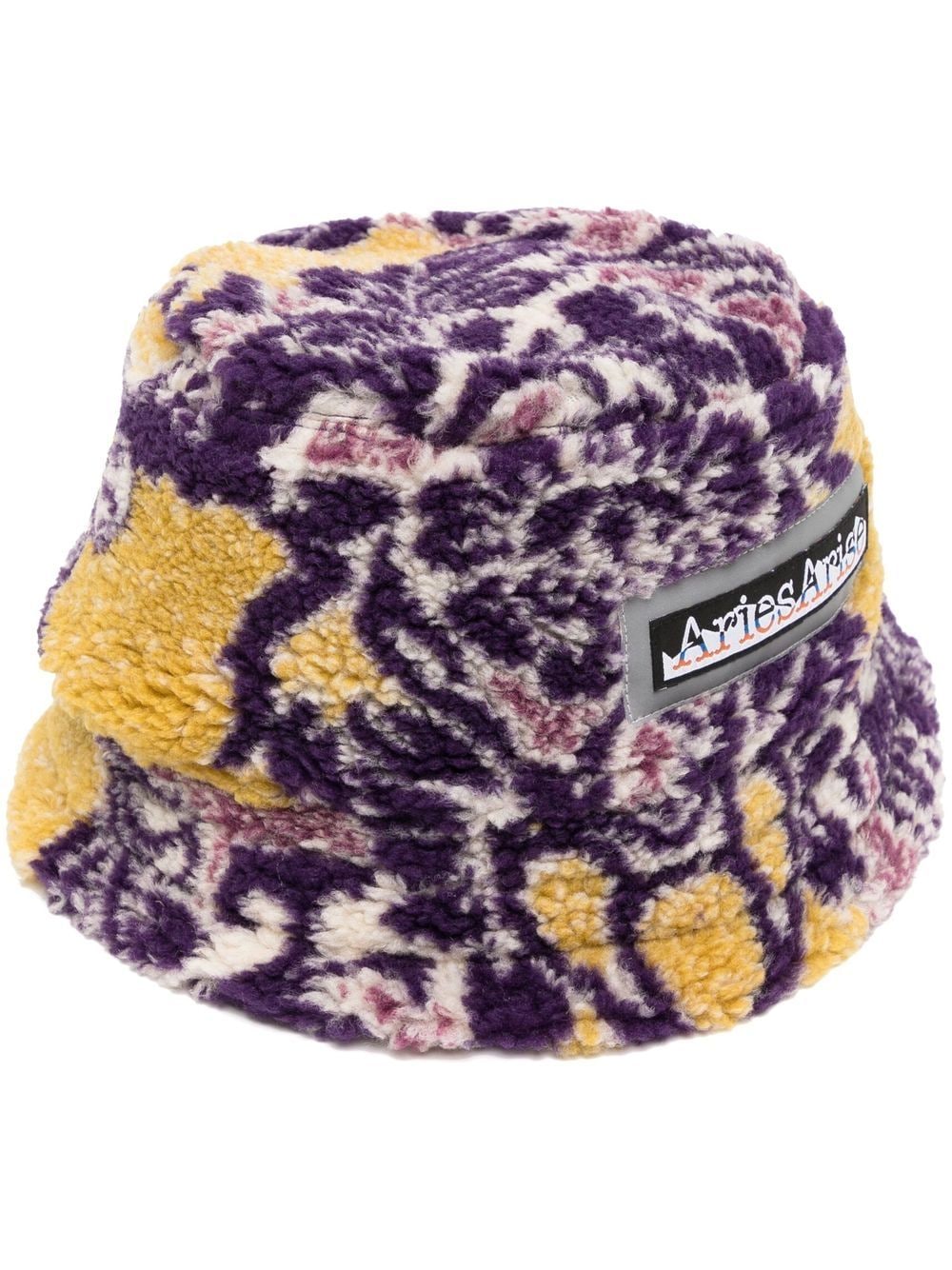 Aries Fleece-Fischerhut mit Logo - Violett von Aries