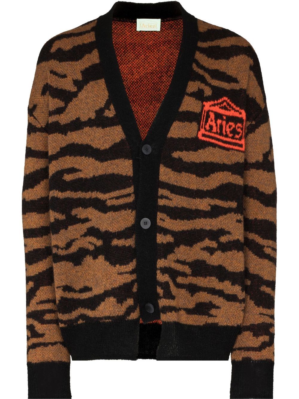 Aries Cardigan mit Tigermuster - Braun von Aries