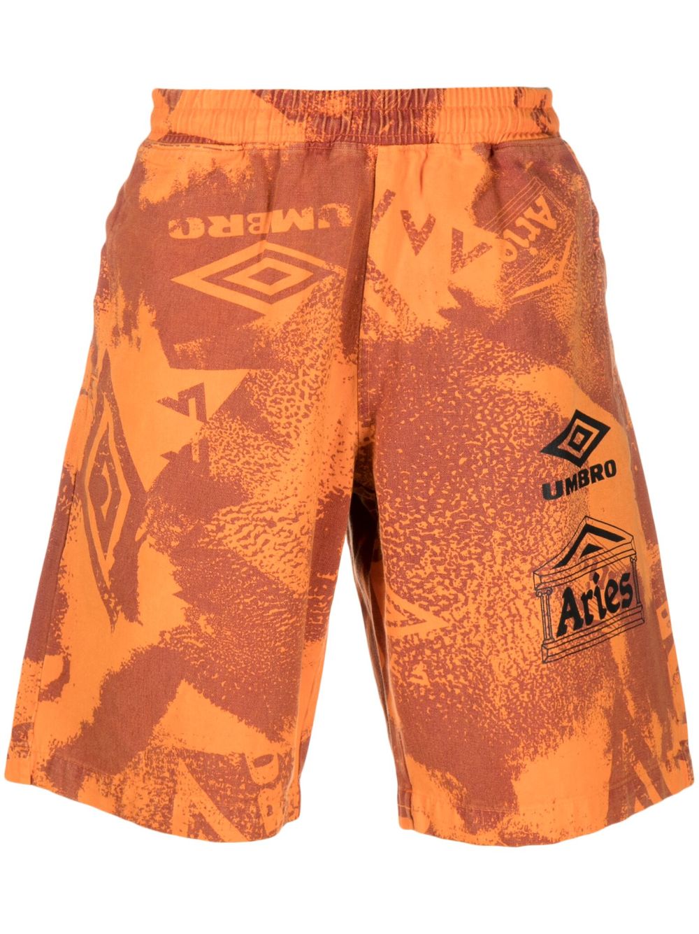 Aries x Umbro Shorts mit grafischem Print - Orange von Aries