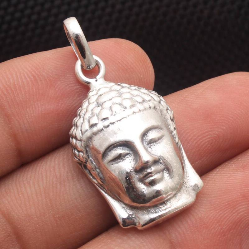 Erstaunlicher Buddha Silber Charm Anhänger - 925 Sterling Handmade Designer Hübscher Schmuck Für Unisex Geschenk Länge 1, 3 "-Ap2870 von Arishasilverco