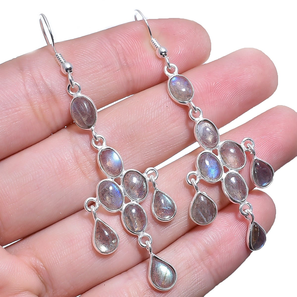 Frauen Schmuck, Labradorit Ohrring, Geschenk Für Sie, Handgemachte Silber Zum Valentinstag von Arishasilverco