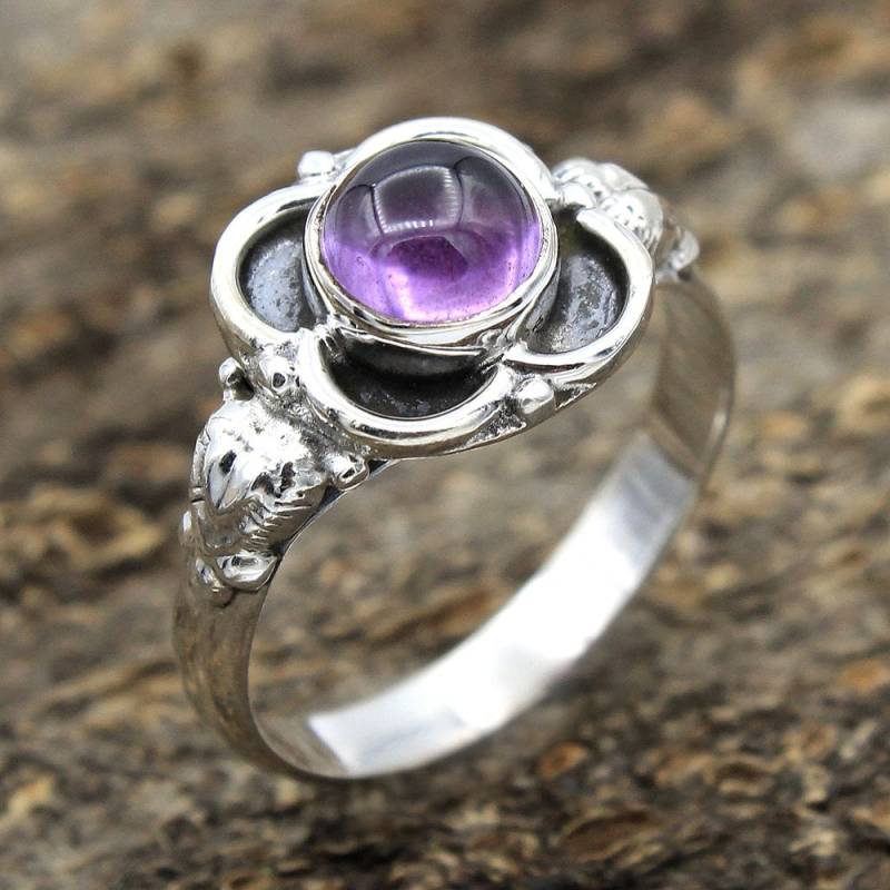 Muttertag Verkauf Natürlicher Lila Amethyst Edelstein Ring-925 Sterling Silber Schmuck Handmade Hochzeit Geschenk Ring Größe Us 9 -Ar1469 von Arishasilverco