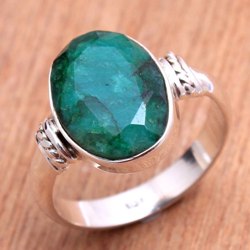 Smaragd Saphir Rubin Edelstein Ring 925 Sterling Silber Schmuck Designer - Av0083 von Arishasilverco
