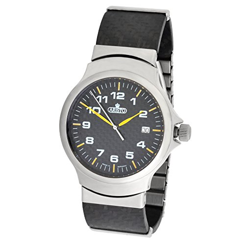 Aristo Unisex Automatikuhr 7H97 Carbon/Edelstahl 10 ATM wasserdicht von Aristo