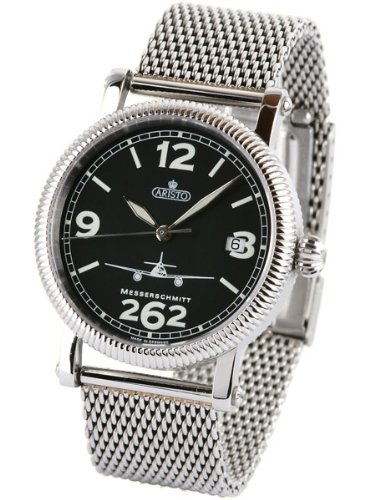 Aristo 4h262-tt Aviator Automatik Uhr Milanaise Armband Saphirglas von Aristo