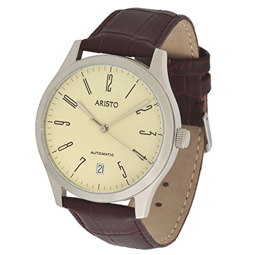 Aristo Bauhaus Dessau Model 4H128 Echt-Leder Armband Schweizer ETA 2824-2 Uhrwerk 5ATM von Aristo