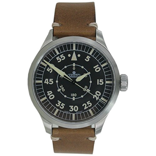 Aristo Herren Uhr Armbanduhr Automatic 7H99 Vintage 47 Navigator Leder von Aristo