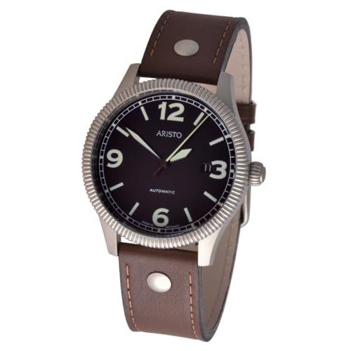 Aristo Herren Uhr Armbanduhr Automatic Edelstahl 3H136 Leder von Aristo