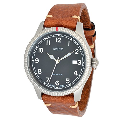 Aristo Herren Uhr Armbanduhr Automatic Vintage-Uhr 3H190 Leder von Aristo