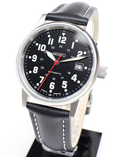 Aristo Herren Uhr Armbanduhr Fliegeruhr Automatic Leder 3H11 von Aristo