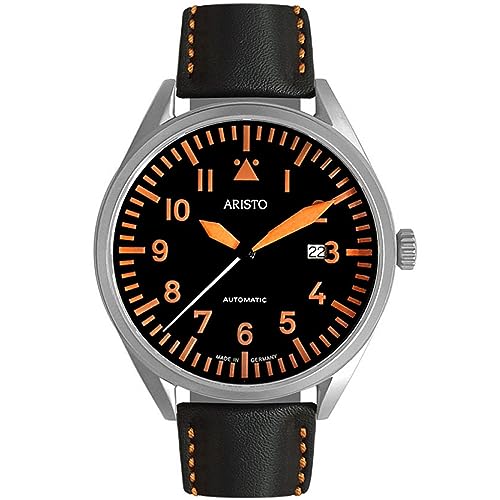 Aristo Herren Uhr Armbanduhr Fliegeruhr Automatik 3H223 Leder von Aristo