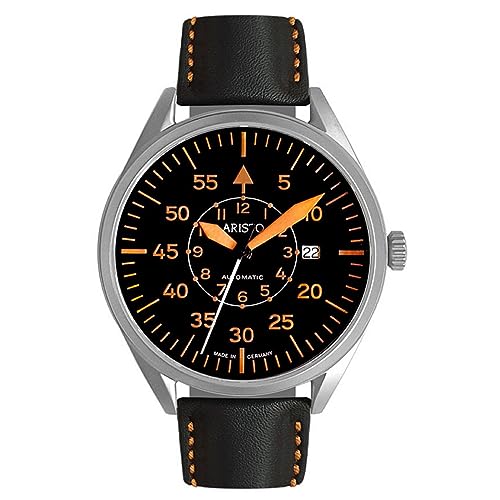 Aristo Herren Uhr Armbanduhr Fliegeruhr Automatik 3H224 Leder von Aristo
