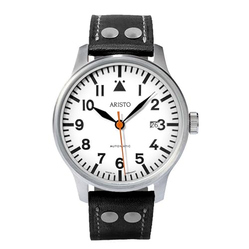 Aristo Herren Uhr Armbanduhr Fliegeruhr Automatik 3H237 Leder von Aristo