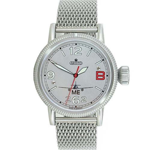 Aristo Herren Uhr Armbanduhr Fliegeruhr ME 262 Rote 'B' Automatic 3H262-RBM von Aristo