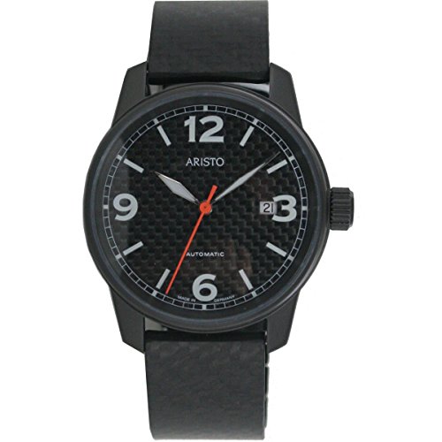 Aristo Herren Uhr Carbonuhr Automatik Edelstahl 0H10 von Aristo