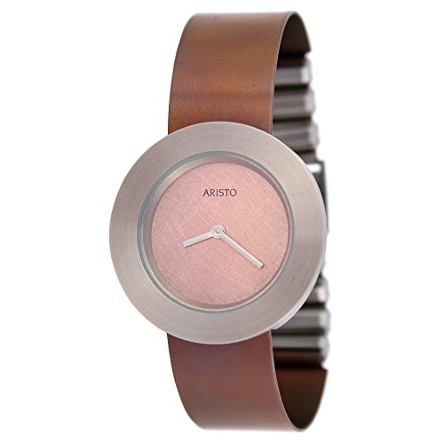 Aristo Quarz DAU Titan Damenuhr mit Spangenarmband Oxidiert - Rosé 5D93 von Aristo