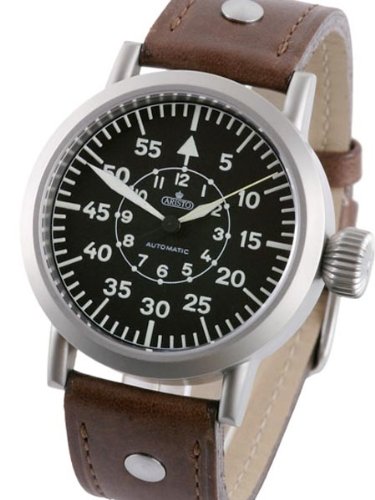 Aristo 3H58A Herren-Armbanduhr Lederarmband Braun von Aristo