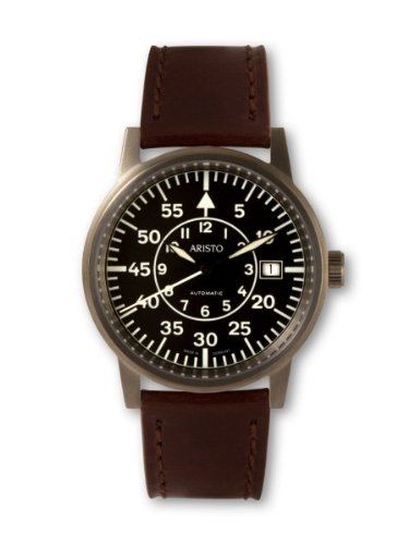 Aristo Vollmer 5H85 – Armbanduhr, Lederband braun von Aristo