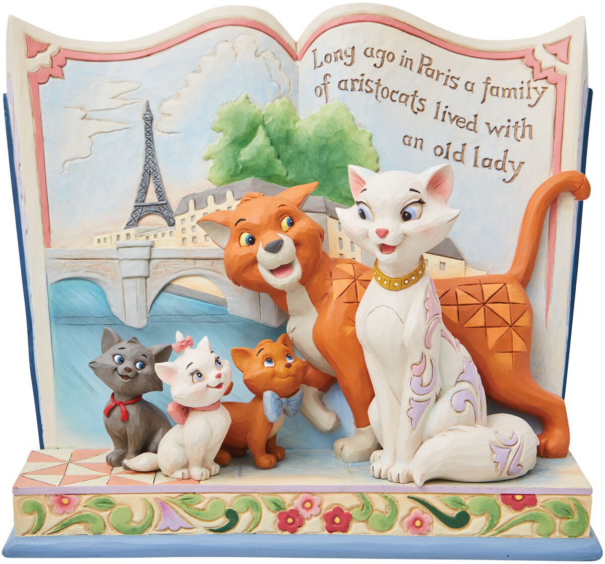 Aristocats - Disney Statue - Long ago in Paris - Aristocats Storybook Figurine - multicolor  - Lizenzierter Fanartikel von Aristocats