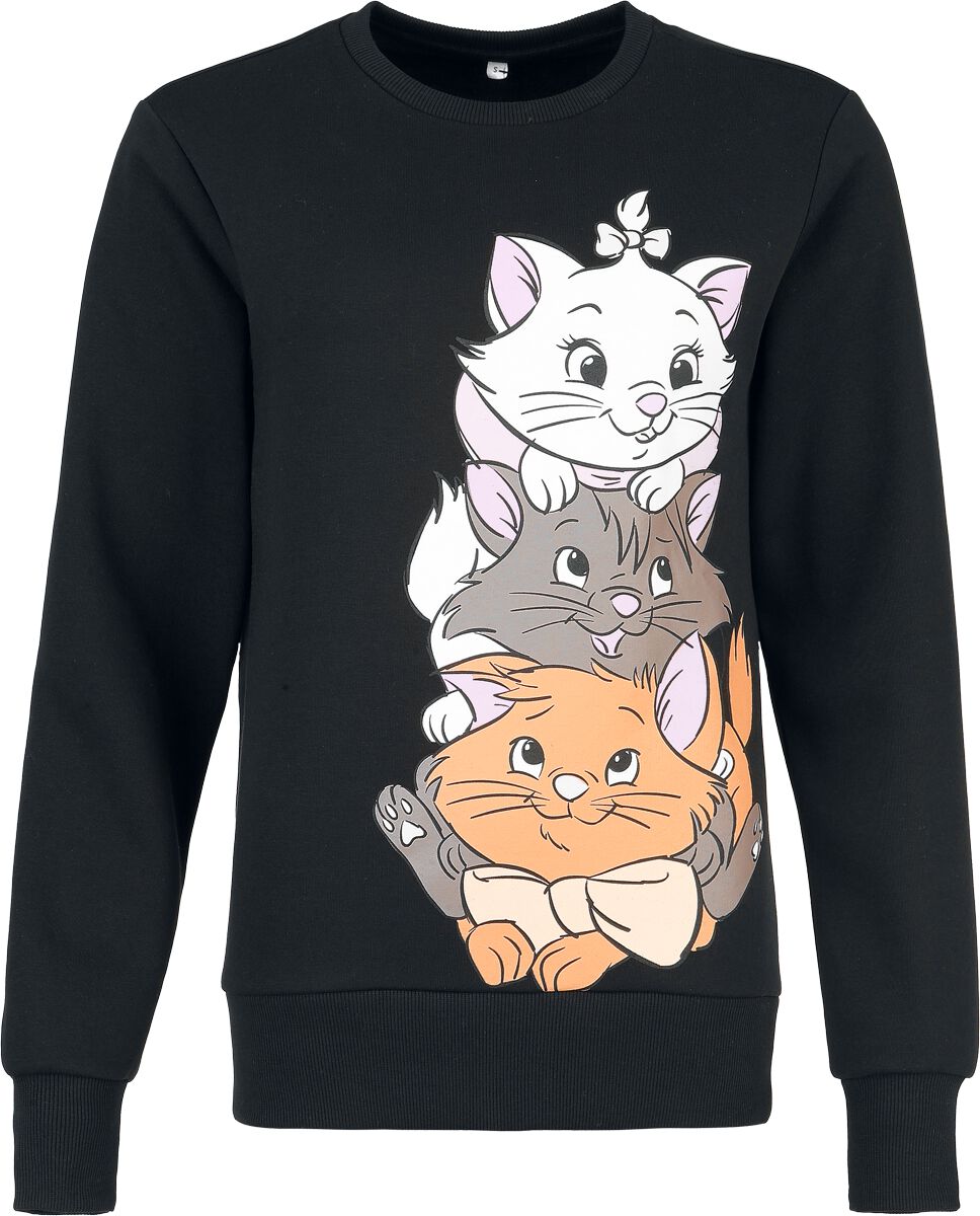 Aristocats - Disney Sweatshirt - Marie, Berlioz, Toulouse - S bis 3XL - für Damen - Größe XXL - schwarz  - EMP exklusives Merchandise! von Aristocats
