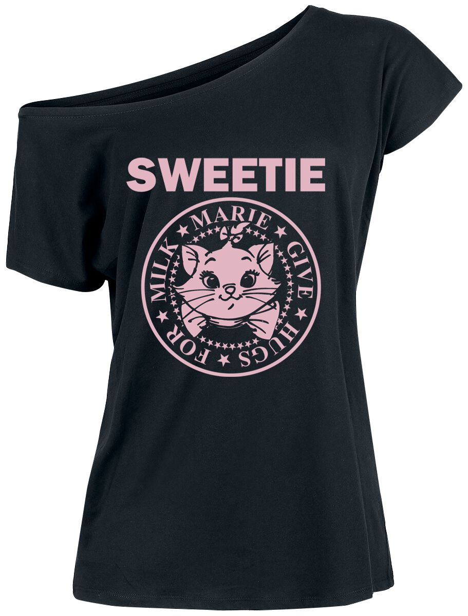 Aristocats - Disney T-Shirt - Marie - Sweetie - S bis 3XL - für Damen - Größe L - schwarz  - Lizenzierter Fanartikel von Aristocats