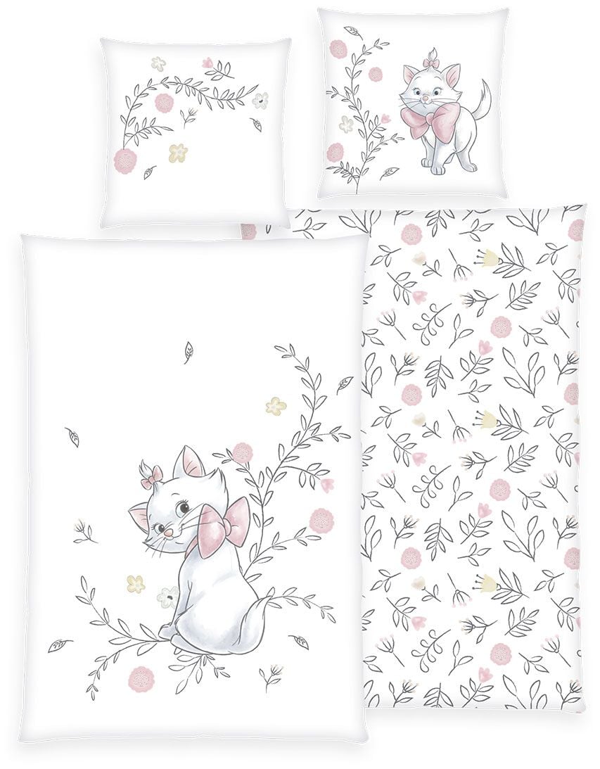 Aristocats Marie Bettwäsche rosa weiß von Aristocats