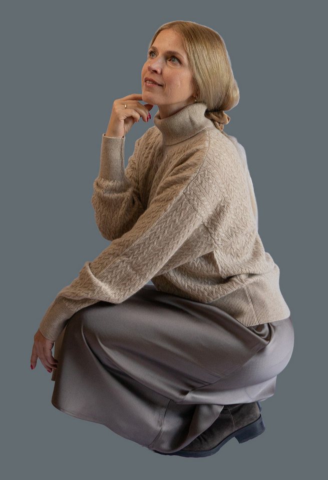 Ariun Kaschmirpullover mit Zopfmuster von Ariun