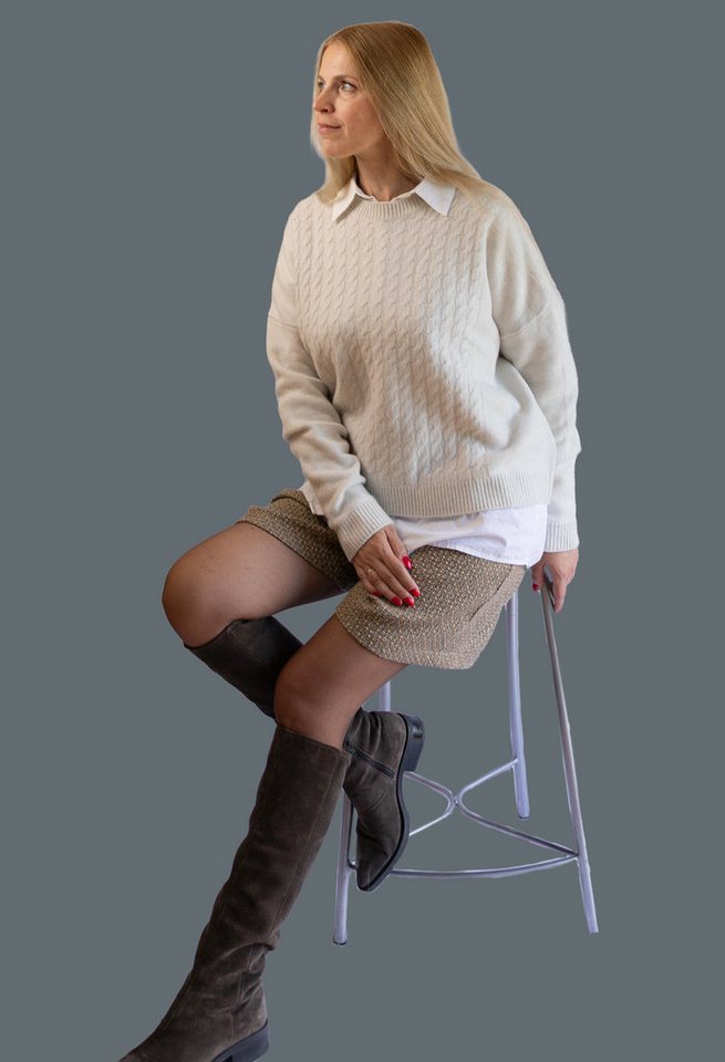 Ariun Kaschmirpullover mit Zopfstrickmuster von Ariun