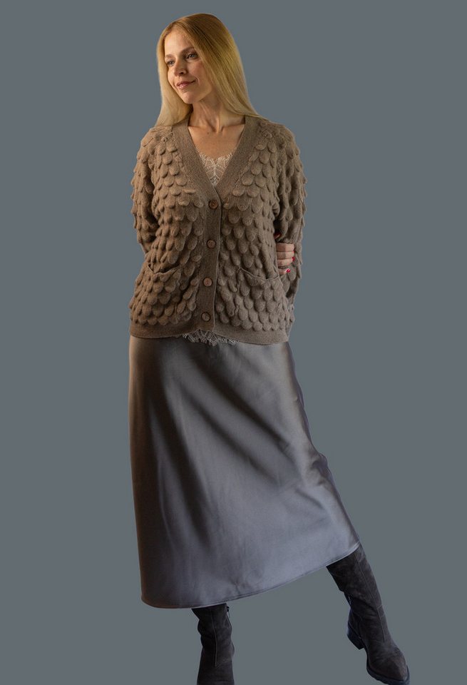 Ariun Strickjacke MCK Reines Kaschmir mit raffiniertem Strickmuster von Ariun