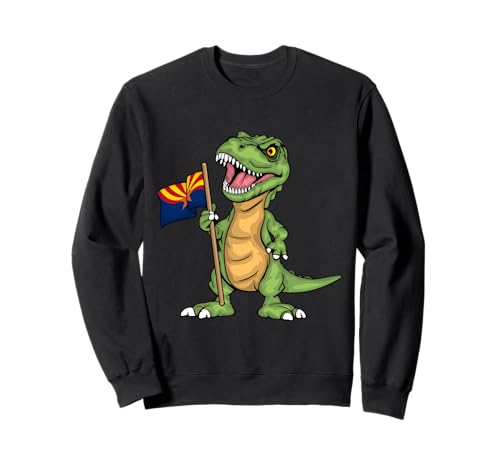 Arizona Lover Kids Dinosaurier Liebhaber USA Arizona Flagge Sweatshirt von Arizona Gifts For Men & Women