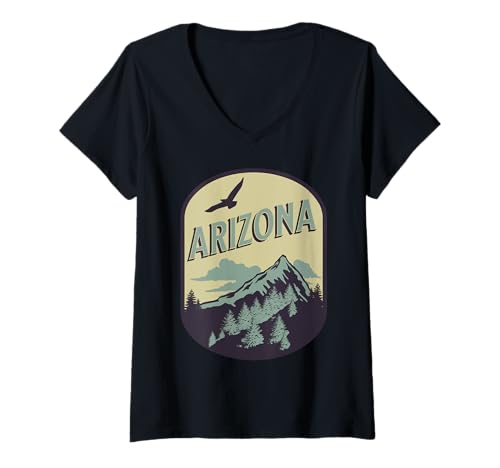 Damen Arizona T-Shirt mit V-Ausschnitt von Arizona USA Outdoor Vintage