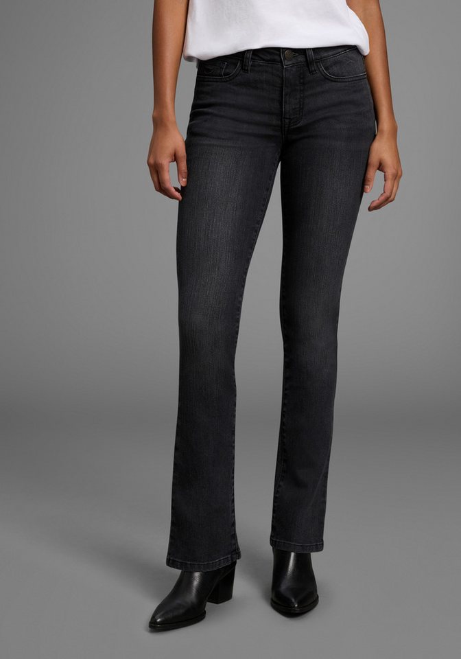 Arizona Bootcut-Jeans Baby-Boot normale Leibhöhe, Bootcut, mit Coinpocket, mit Eingrifftaschen von Arizona