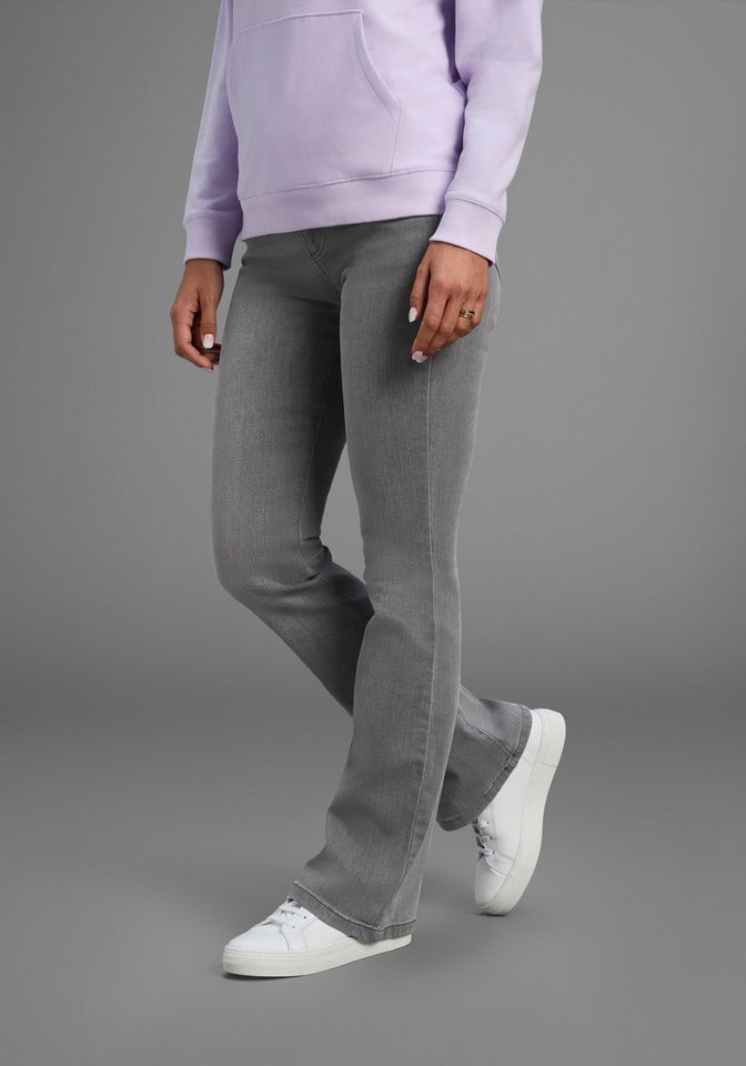 Arizona Bootcut-Jeans Comfort-Fit ausgestellte Beinform, mit Eingrifftaschen, High-Waist von Arizona