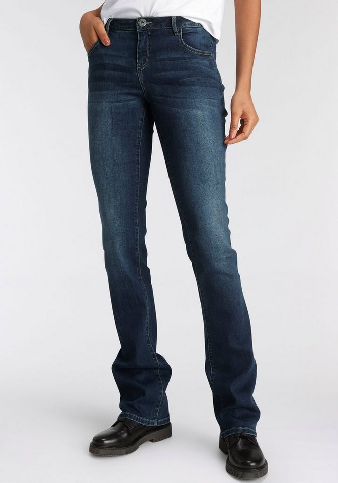 Arizona Bootcut-Jeans Ultra-Stretch Mid-Waist von Arizona