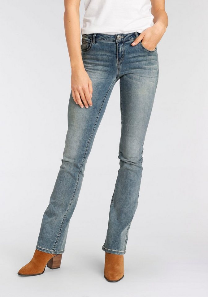 Arizona Bootcut-Jeans Ultra-Stretch Mid-Waist von Arizona