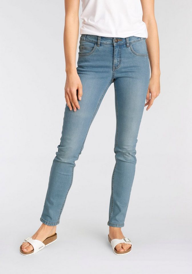 Arizona Slim-fit-Jeans Bund mit seitlichem Gummizugeinsatz High Waist von Arizona