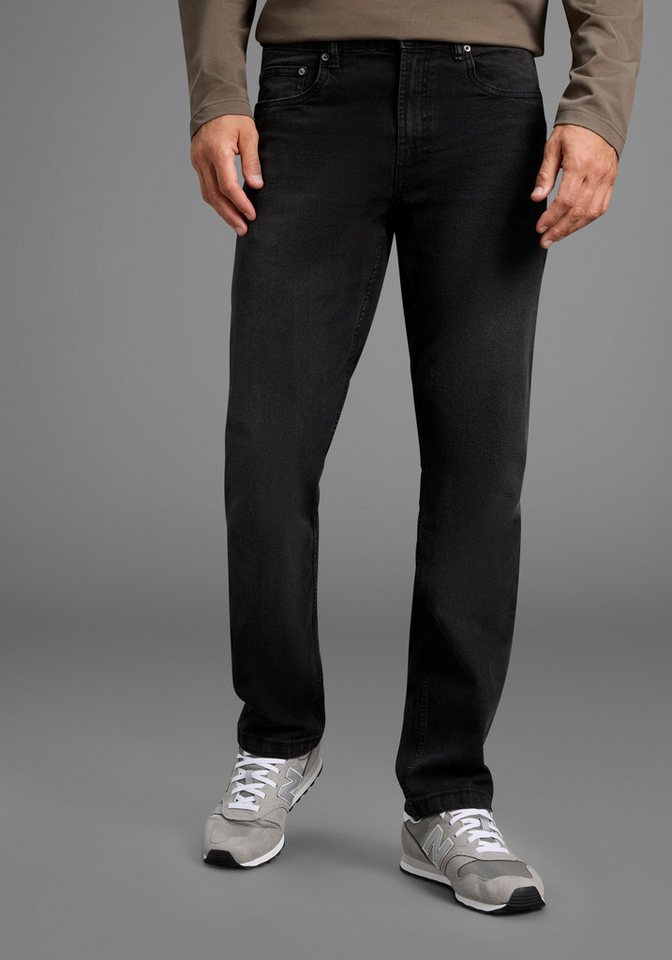 Arizona Straight-Jeans gerader Schnitt, normale Leibhöhe, mit Knopf- und Reißverschluss von Arizona