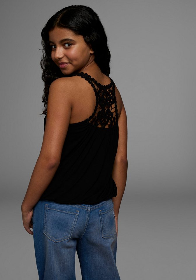 KIDSWORLD Tanktop Viskose - Top, mit Spitzeneinsatz im Rücken von KIDSWORLD