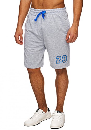 Herren leichte Sweat Shorts Bermuda Kurze schnelltrocknende Sport Hose, Farben:Hellgrau, Größe:S von ArizonaShopping - Shorts