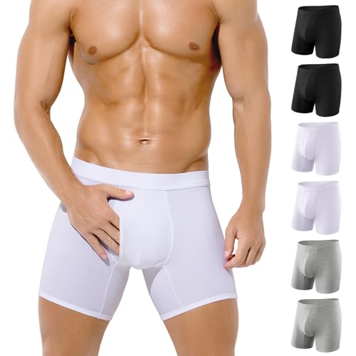 Arjen Kroos 6er Pack Boxershorts Herren Baumwolle Unterhosen Männer mit Eingriff Bequeme Unterwäsche von Arjen Kroos