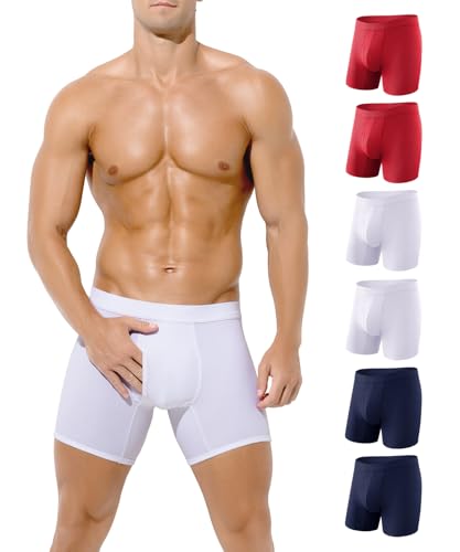 Arjen Kroos 6er Pack Boxershorts Herren Baumwolle Unterhosen Männer mit Eingriff Bequeme Unterwäsche von Arjen Kroos