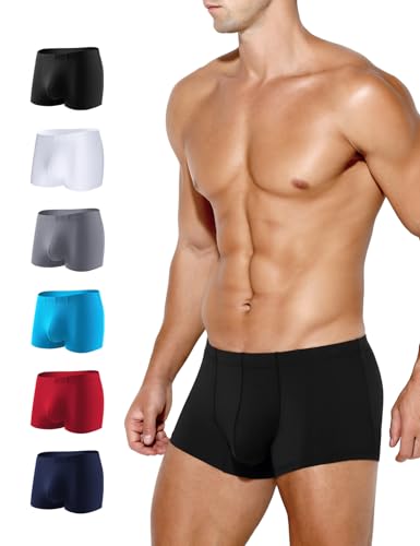 Arjen Kroos Boxershorts Herren Eng 6er Pack Eisseide Unterhosen Männer Ohne Kratzenden Zettel Retroshorts Boxer Unterwäsche von Arjen Kroos