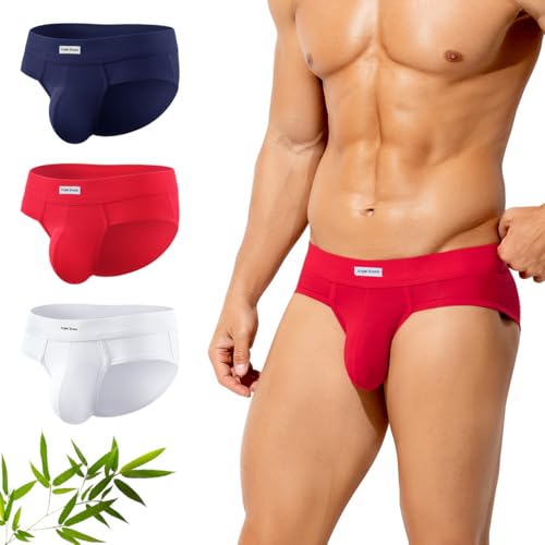 Arjen Kroos Herren Slip Unterhosen aus Bambus, 3er Pack Antibakteriell Unterwäsche Männer Atmungsaktive Weich Ohne Etikett von Arjen Kroos