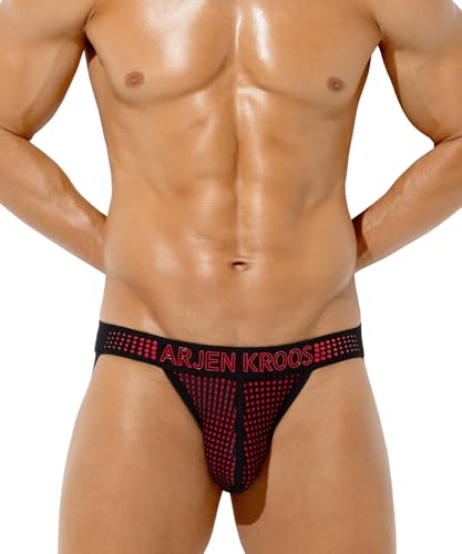 Arjen Kroos Jockstrap Männer Herren String Tanga Netz Sportunterwäsche Mesh Atmungsaktiv Unterhosen Sports Unterwäsche von Arjen Kroos