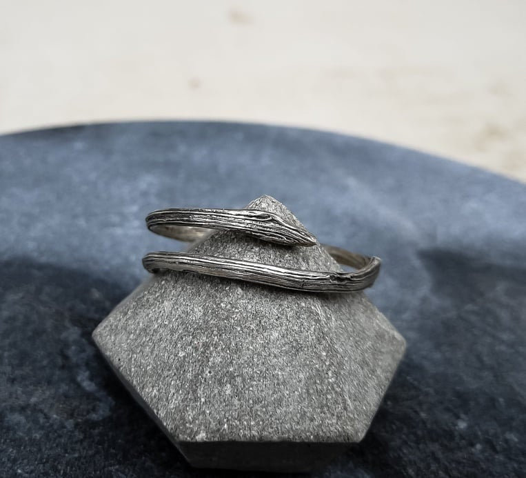 Verstellbarer Sterling Silber Ring - Ehering Wald von Arju