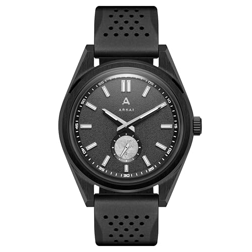 Arkai by Trendhim | Limitierte Auflage Meteoriten-Uhr | Für Männer | Antireflex, Leuchtkraft, Meteoriten-Subdial | Wasserdicht bis 100 Meter | Dänisches Design von Arkai