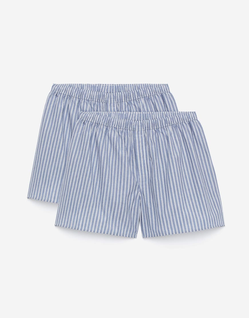ARKET - 2er-Pack Unisex-Shorts in Blau und Weiß kariert von Arket