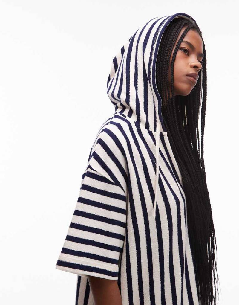 ARKET - Bunt gestreifter Strand-Kapuzenpullover aus Frottee von Arket