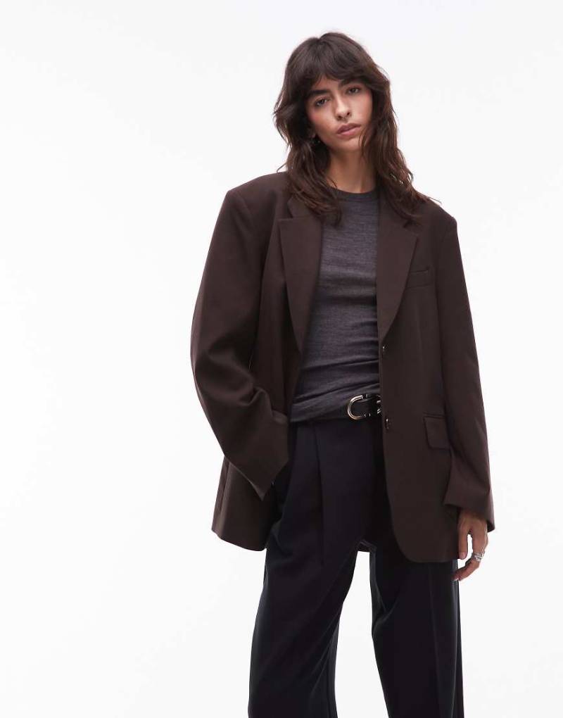 ARKET - Eleganter Blazer aus Wolle in Braun-Brown von Arket