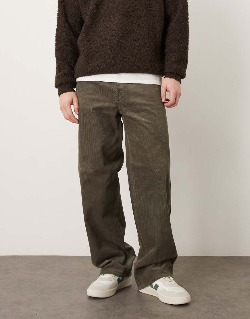 ARKET - Gerade geschnittene Hose aus Cord in Maulwurfbraun-Brown von Arket